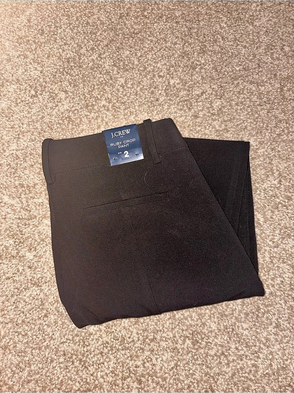 J.Crew Slim Cropped Ruby Pant Black Trousers Size 2